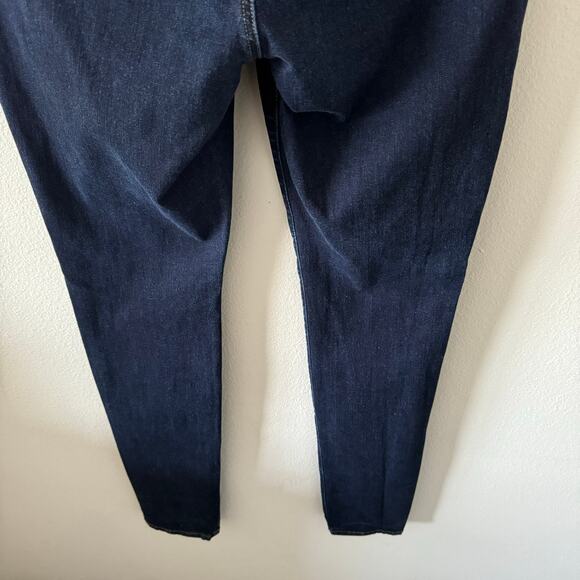 Land's End Mid Rise Curvy Pull On Skinny Stretch Jeans Jeggings Dark Wash Sz 14 - Picture 10 of 10